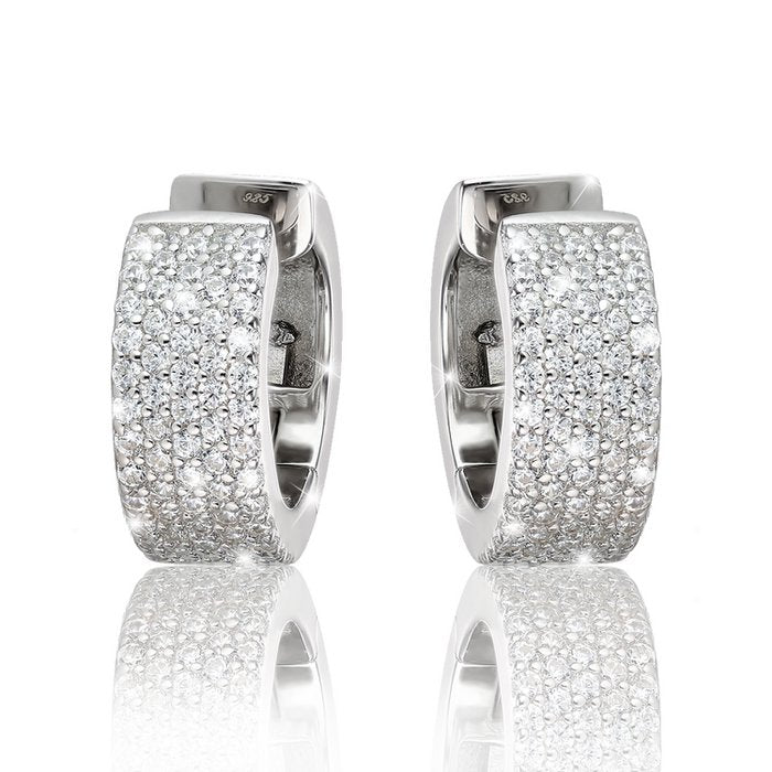 Pendientes de aro en plata 925