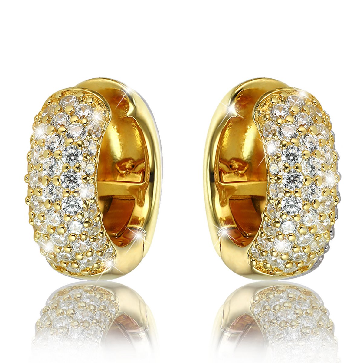 Pendientes de aro dorados