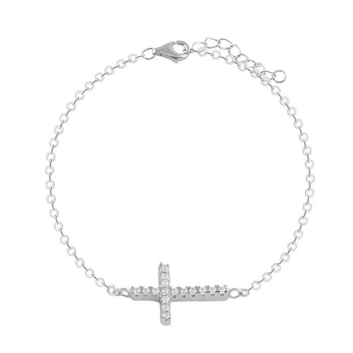 Silver Cross Bracelet