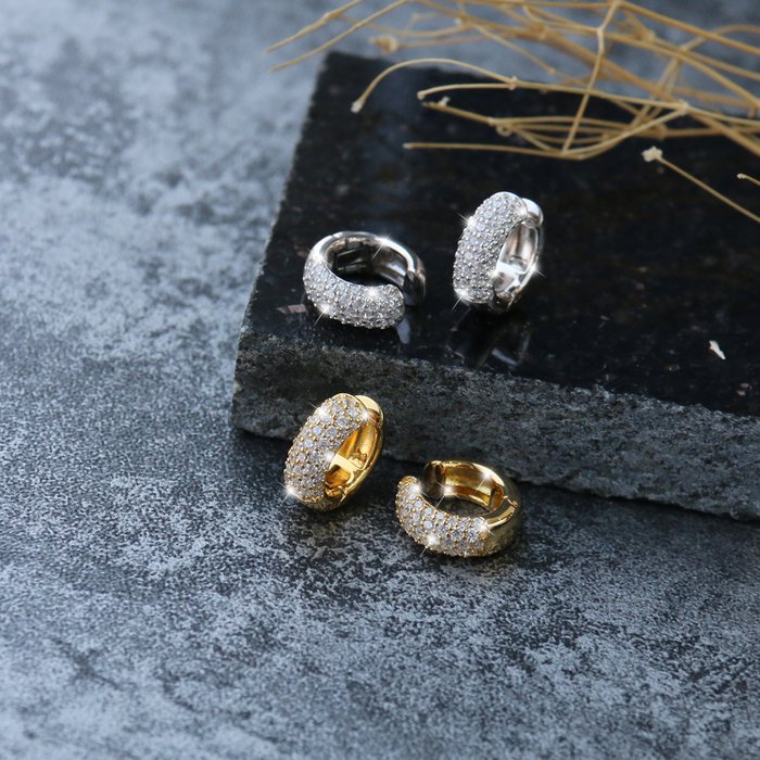 Pendientes de aro dorados